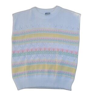 Vtg Sweater Vest by Keneth too Made in Usa